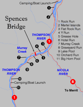 Thompson River/Spences Bridge Map