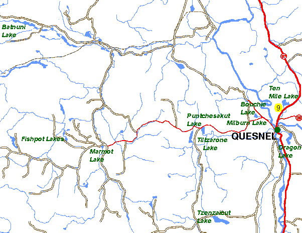 Quesnel Area Map
