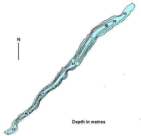 Loon Lake depth map
