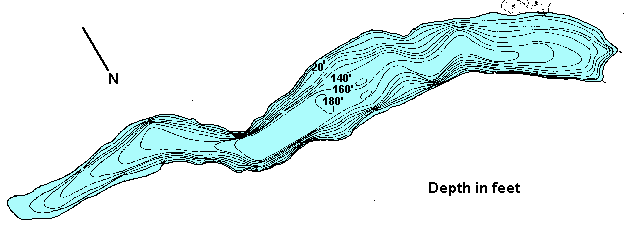 Okanagan Lake Depth Chart