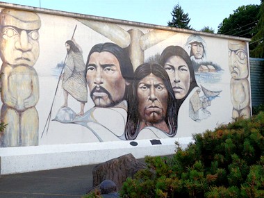 First nations History Mural, Chemainus, BC