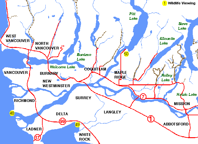 Vancouver and Lower Mainland Area of British Columbia