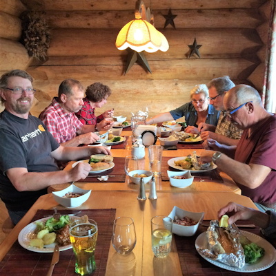 Lunch at Big Creek Lodge, BC