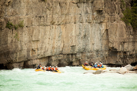 White water rafting, Kicking Horse River, BC