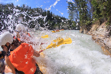 White water rafting, Kicking Horse River, BC
